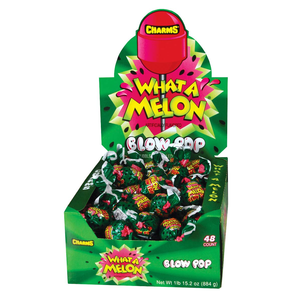 Charms Blow Pops, What-A-Melon Flavor (18.4g) (48ct)