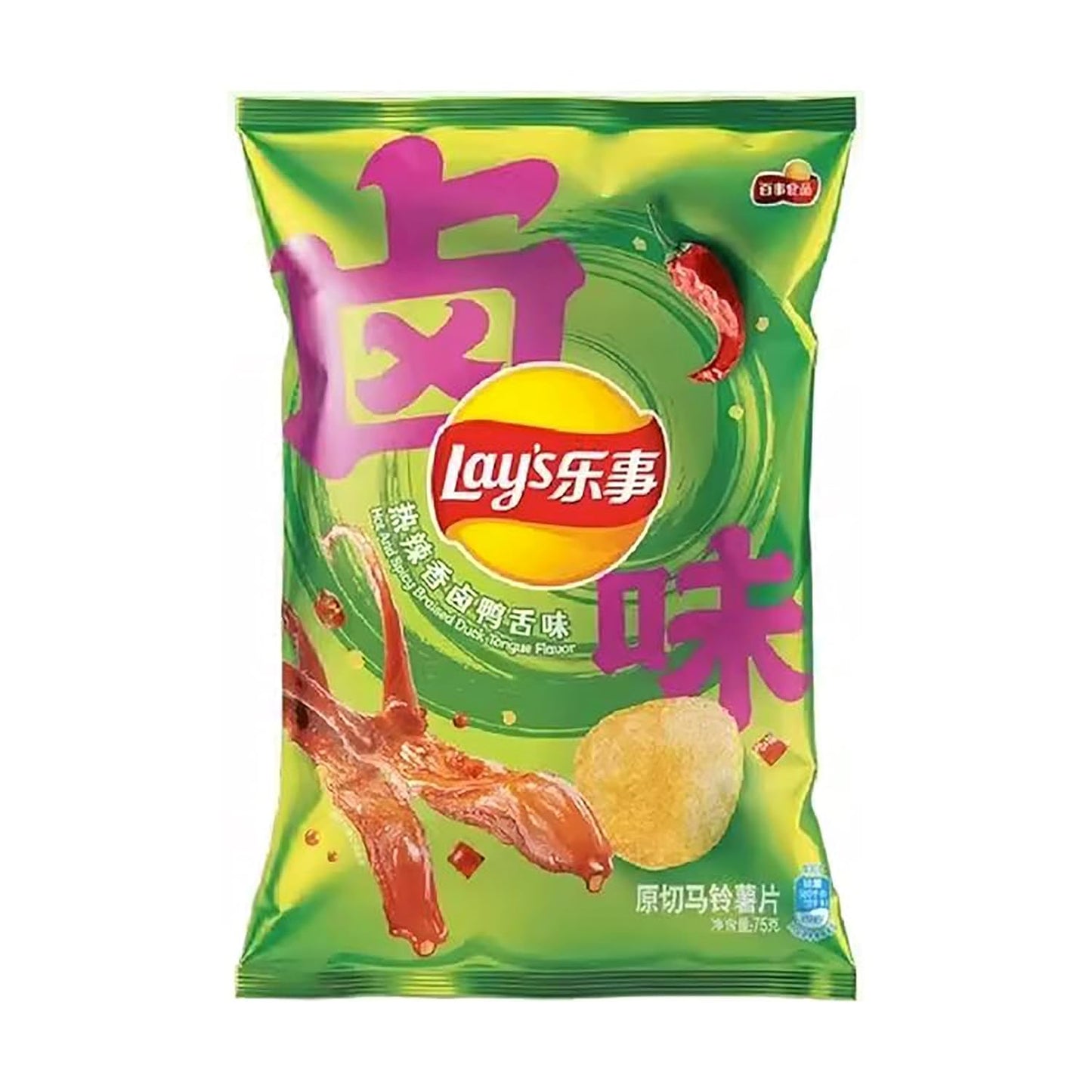 Lay's Hot And Spicy Braised Duck Tongue (70g) 6-Pack