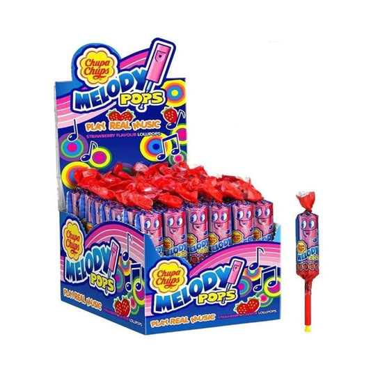 Chupa Chups Melody Pops Strawberry Flavour Lollipops (15g)(48ct)