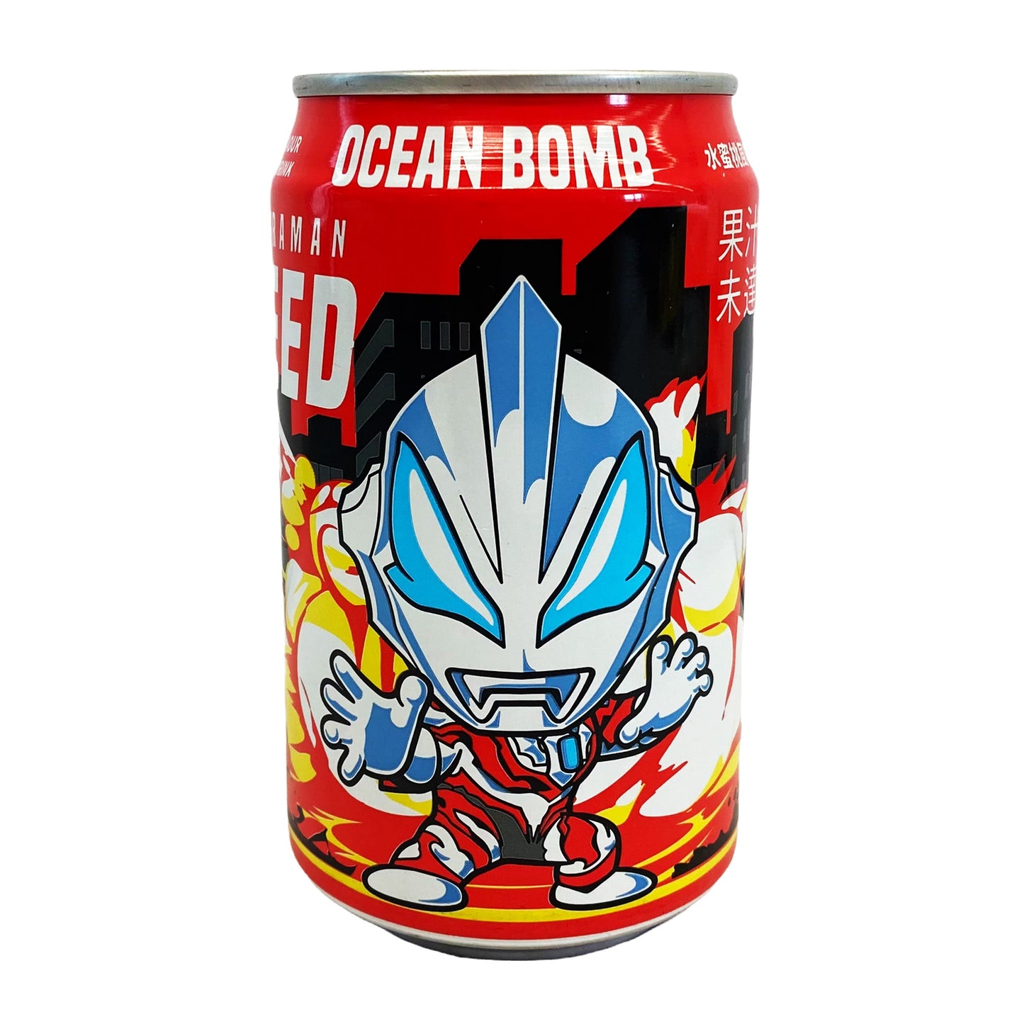 Ocean Bomb Ultraman Geed Sparkling Water - Peach (330ml) (Taiwan) 6-Pack