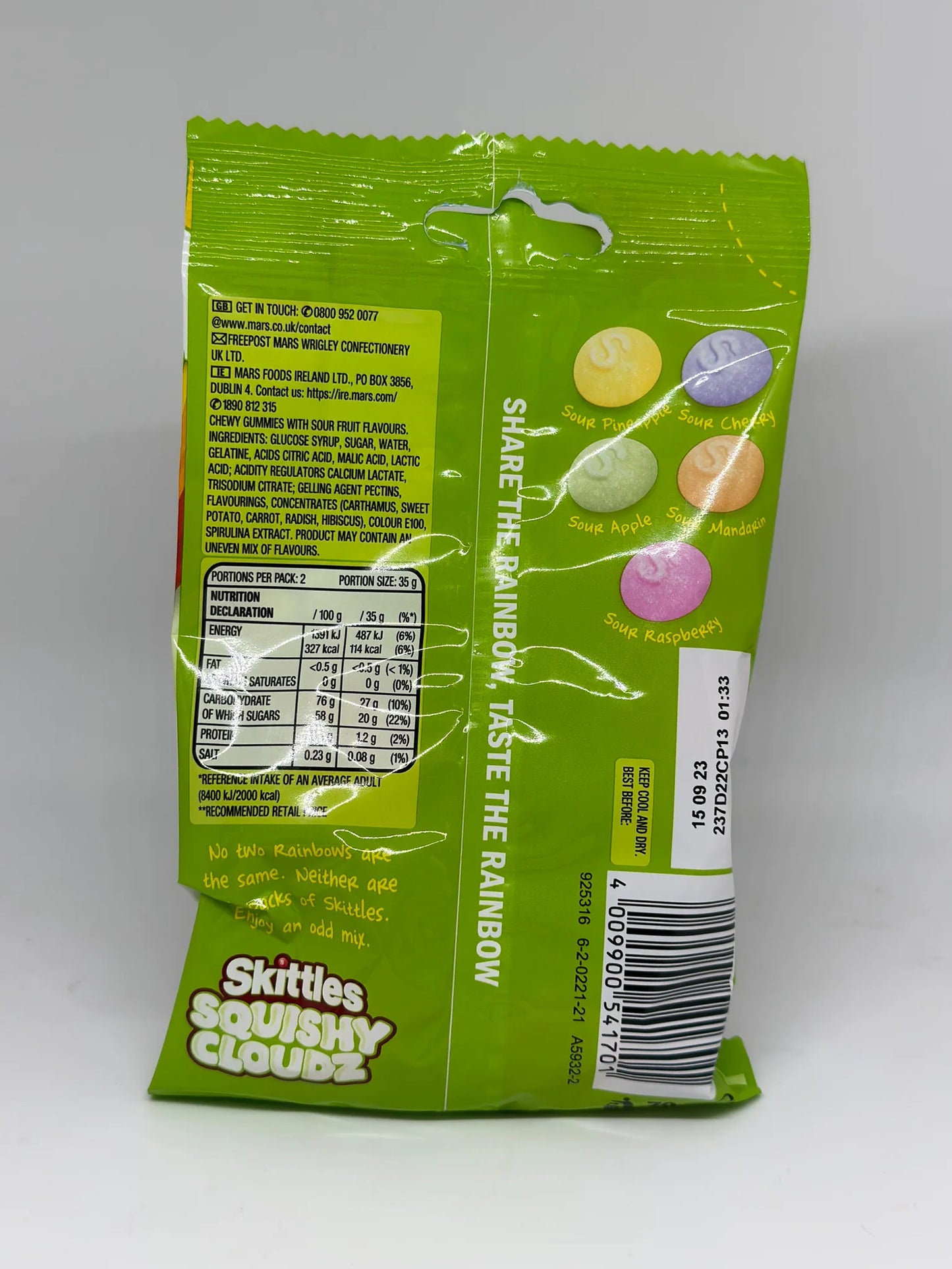 Skittles Crazy Sours Squishy Cloudz (70g) 6-Pack