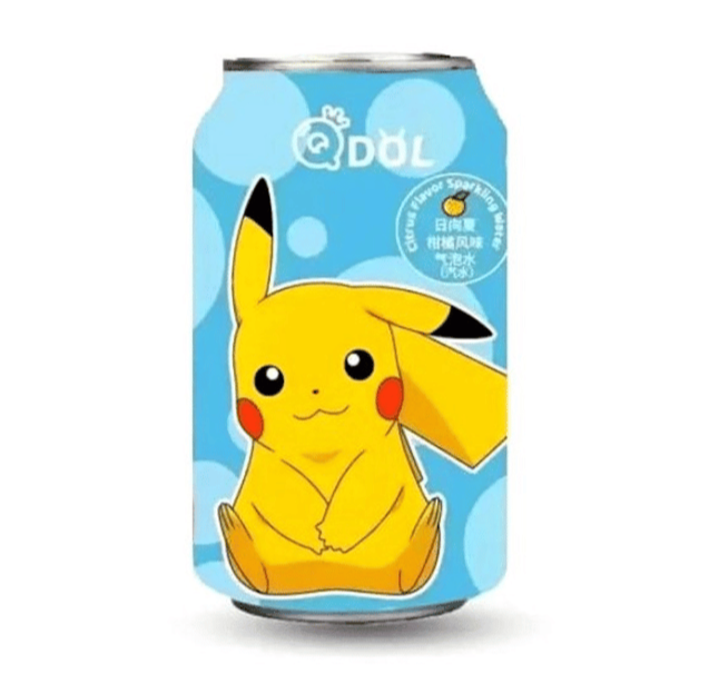 QDOL Pokemon Pikachu Citrus Flavour Sparkling Water (330ml) (China) 6-Pack