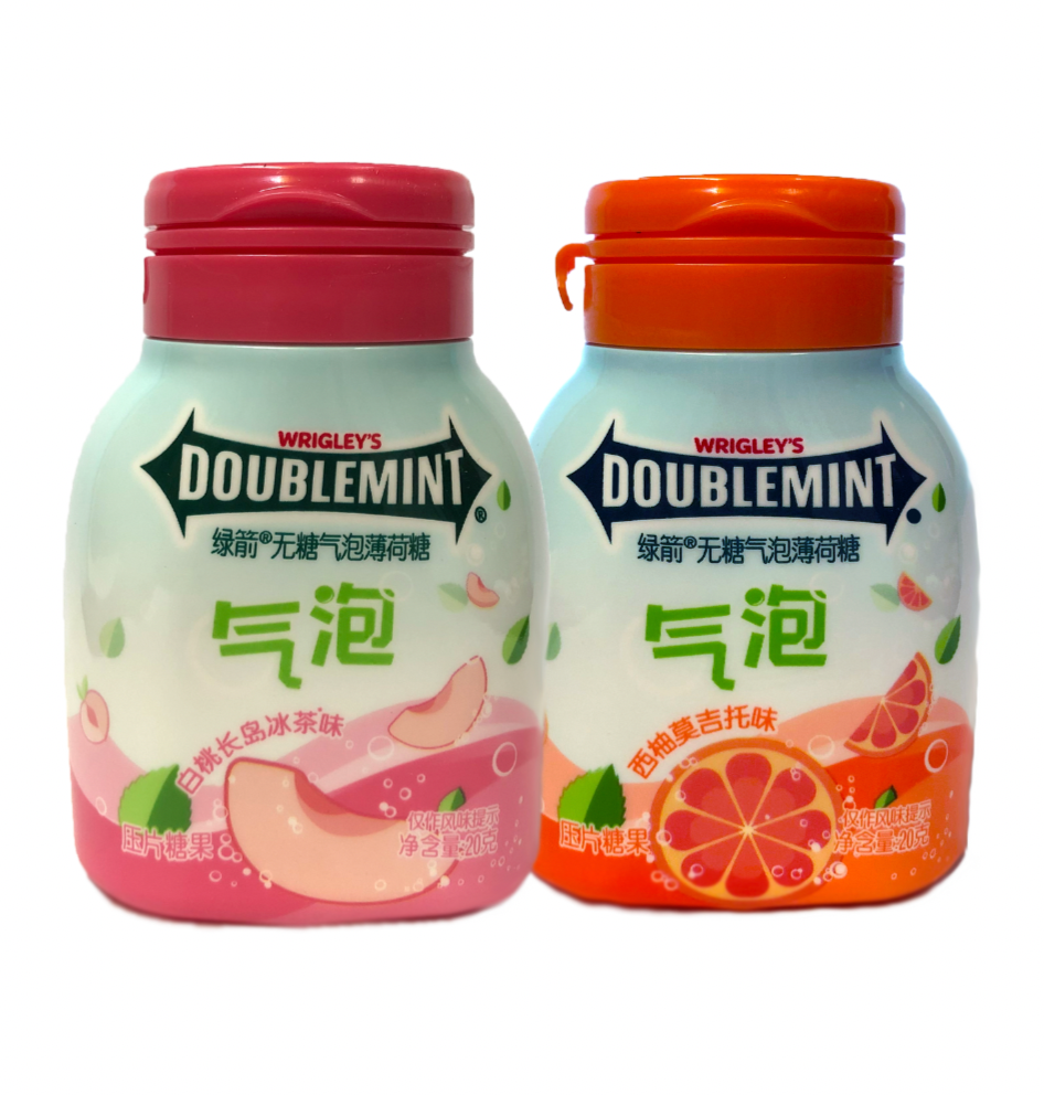 Wrigley's Doublemint Gummy Peach Ice Tea/Grapefruit Mojito (20g) 8-Pack