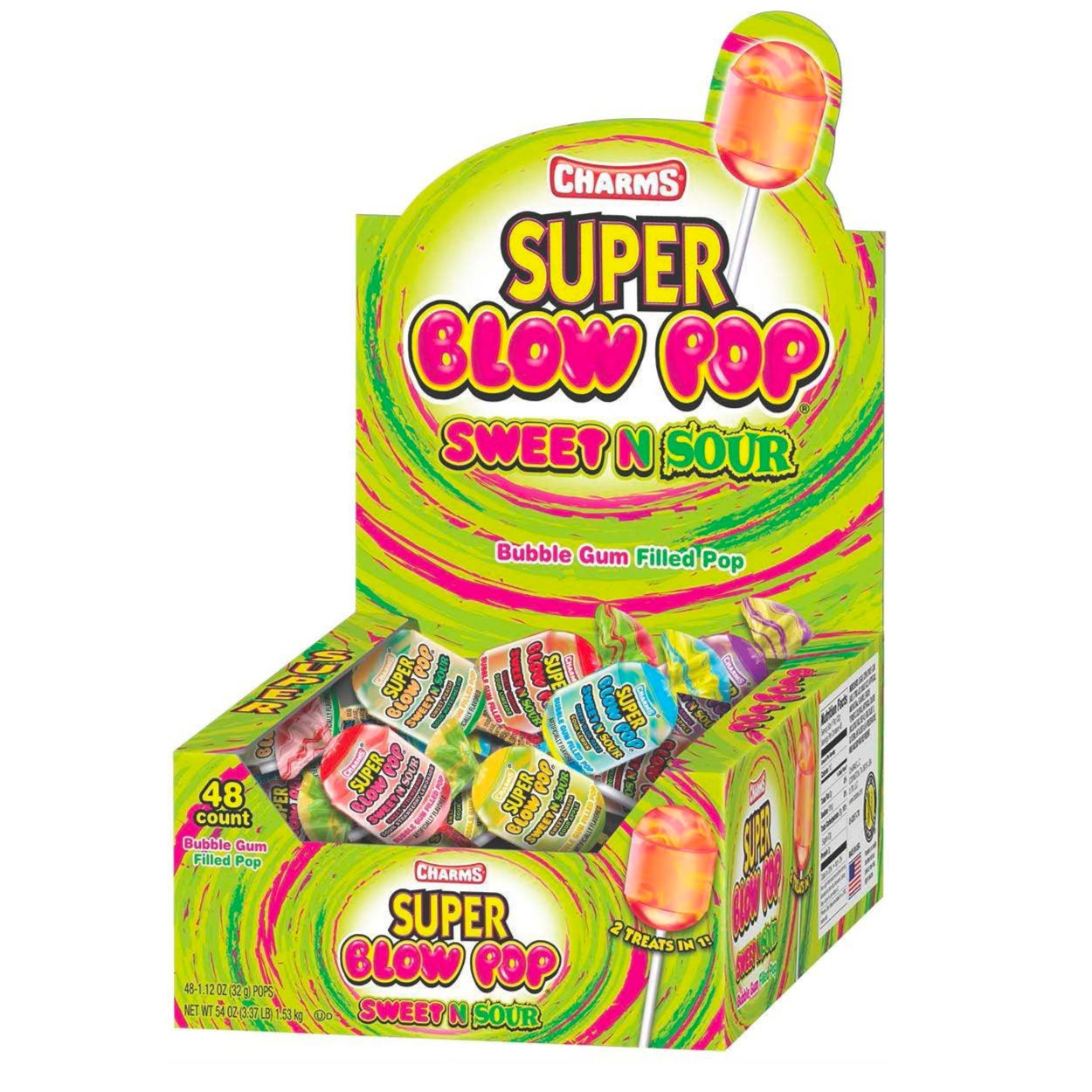 Super Blow Pops Sweet & Sour (32g)(48ct)