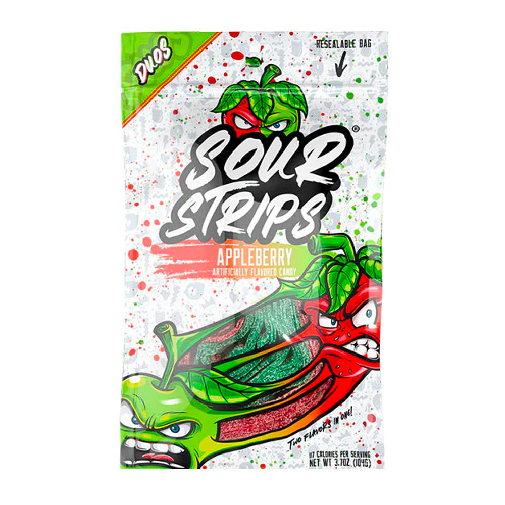 Sour Strips Duos AppleBerry (3.7oz) 4-Pack