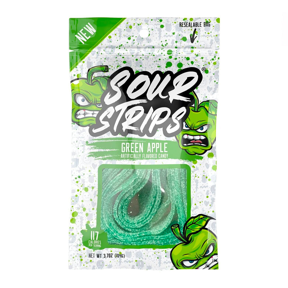 Sour Strips Green Apple (3.7oz) 4-Pack