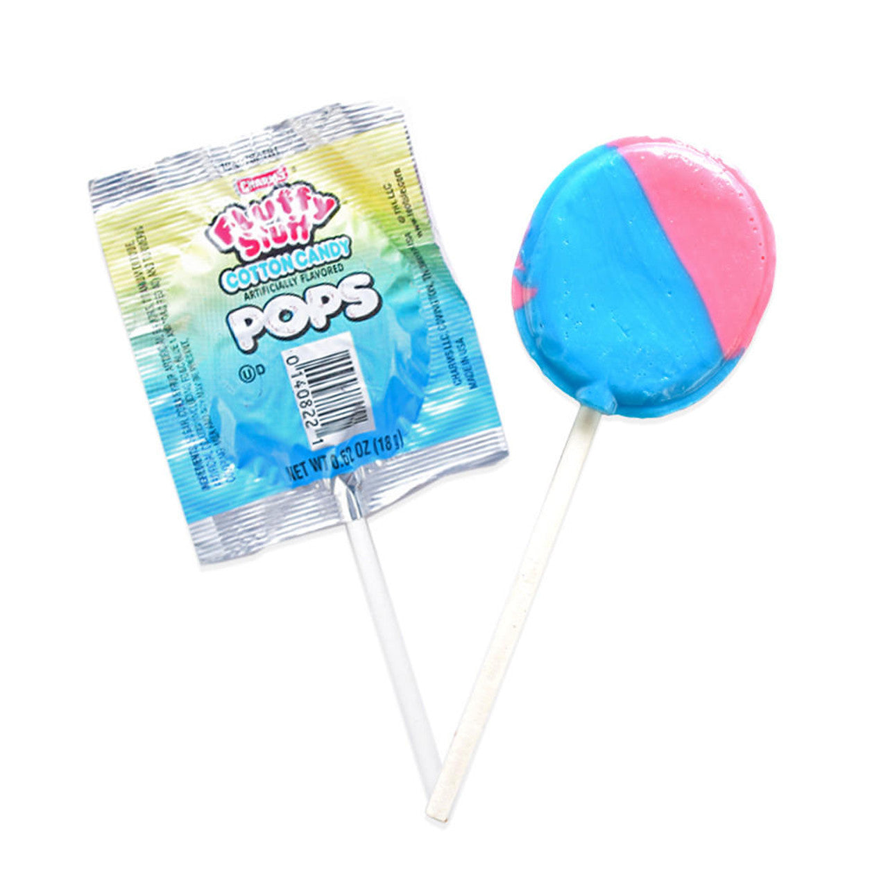 Charms Cotton Candy Fluffy Stuff Lollipops (18g)(48ct)