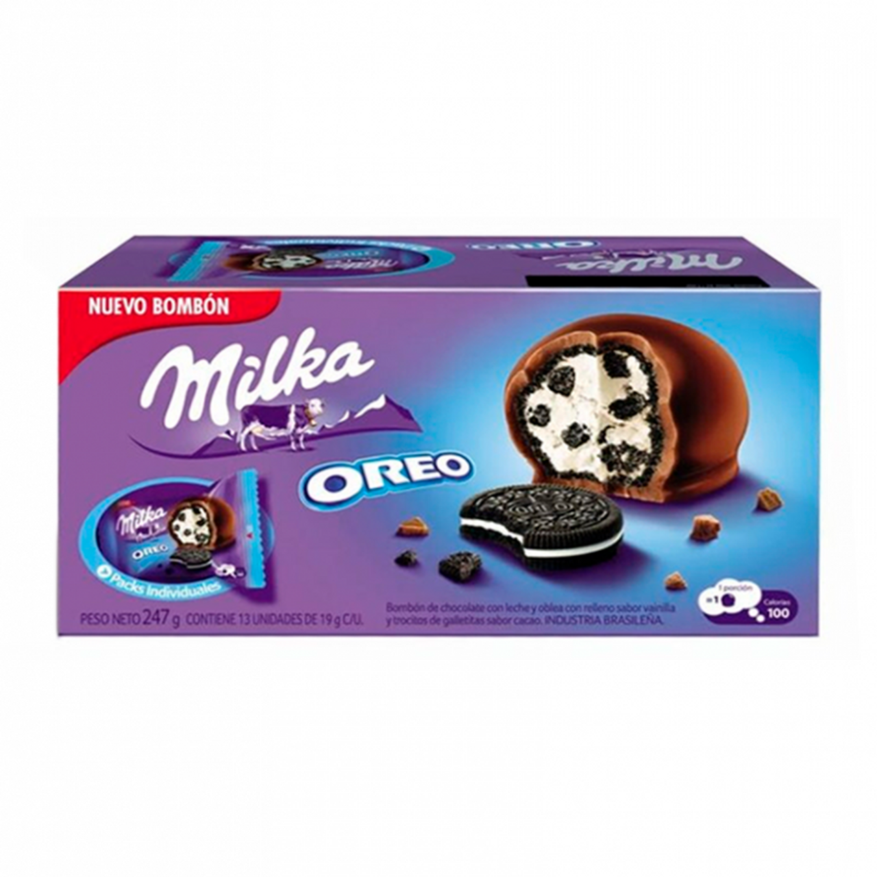 Milka Bombón Milk Chocolate & Oreo Cookies Bites (19g) (13ct)