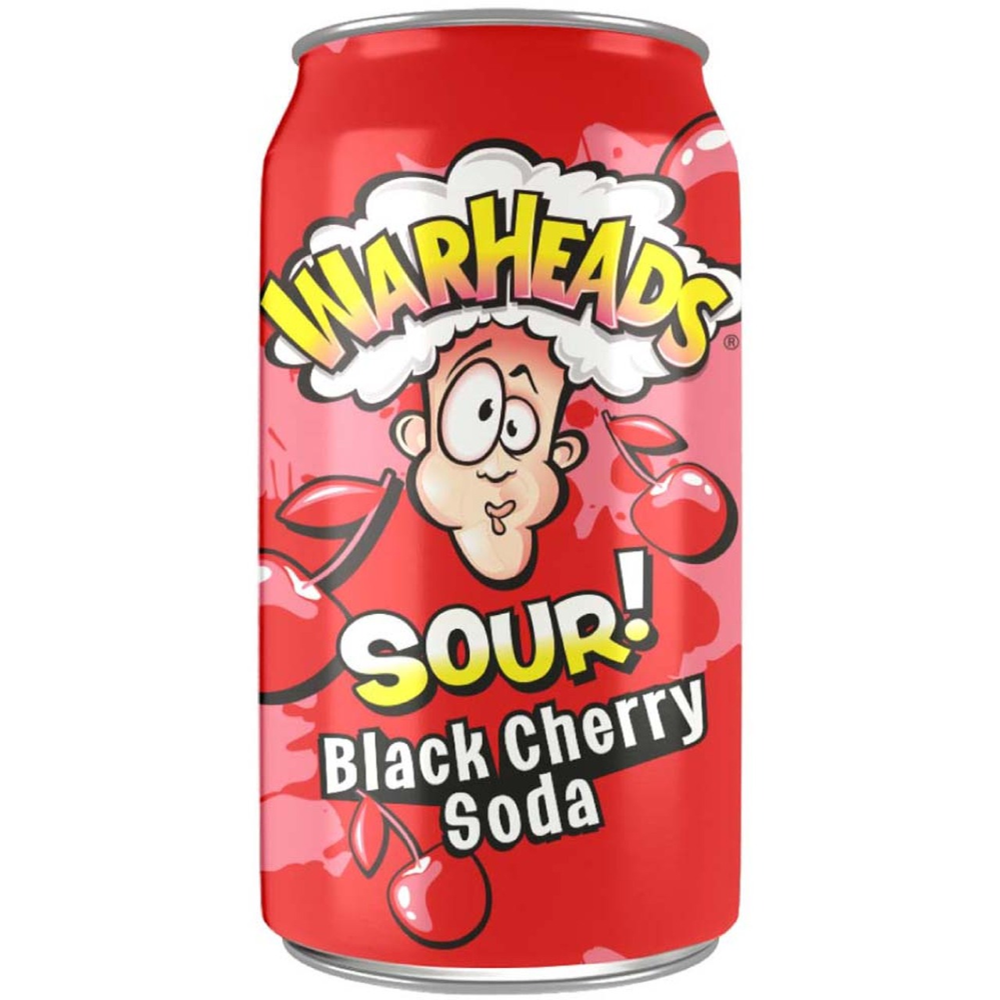 Warheads Sour Black Cherry Soda (340ml) 12-Pack