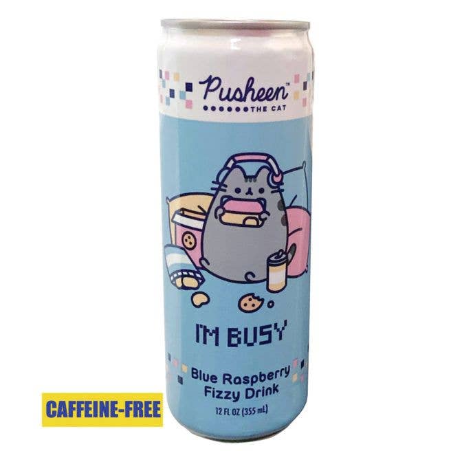 Pusheen I'm Busy Blue Raspberry fizz (12oz) 6-Pack